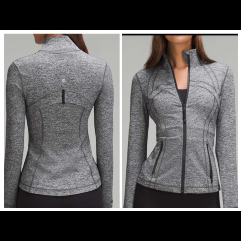 Lululemon Define Jacket *Luon Heathered Black size 6  in EUC.